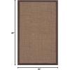 SAFAVIEH Natural Fiber Collection Area Rug – 5′ x 8′, Marble & Grey, Border Sisal Design, Easy Care, Ideal for High Traffic Areas in Living Room, Bedroom (NF441B)(Brown)