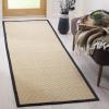 SAFAVIEH Natural Fiber Collection Area Rug – 5′ x 8′, Marble & Grey, Border Sisal Design, Easy Care, Ideal for High Traffic Areas in Living Room, Bedroom (NF441B)(Maize/Black)