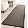 SAFAVIEH Natural Fiber Collection Area Rug – 5′ x 8′, Marble & Grey, Border Sisal Design, Easy Care, Ideal for High Traffic Areas in Living Room, Bedroom (NF441B)(Charcoal)
