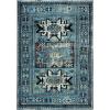 SAFAVIEH Vintage Hamadan Collection Area Rug – 8′ x 10′, Red & Multi, Oriental Traditional Persian Design, Non-Shedding & Easy Care, Ideal for High Traffic Areas in Living Room, Bedroom (VTH213A)(Light Blue/Black)