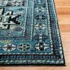 SAFAVIEH Vintage Hamadan Collection Area Rug – 8′ x 10′, Red & Multi, Oriental Traditional Persian Design, Non-Shedding & Easy Care, Ideal for High Traffic Areas in Living Room, Bedroom (VTH213A)(Light Blue/Black)