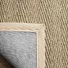 Safavieh Area Rug 6′ Round – Natural Fiber Collection – Natural & Black, Seagrass, Herringbone Pattern with Border (NF115C)(Natural/Beige)