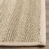 Safavieh Area Rug 6′ Round – Natural Fiber Collection – Natural & Black, Seagrass, Herringbone Pattern with Border (NF115C)(Natural/Beige)