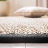 Safavieh Area Rug 6′ Round – Natural Fiber Collection – Natural & Black, Seagrass, Herringbone Pattern with Border (NF115C)(Natural/Black)