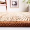 Safavieh Area Rug 6′ Round – Natural Fiber Collection – Natural & Black, Seagrass, Herringbone Pattern with Border (NF115C)(Natural/Brown)
