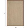 Safavieh Area Rug 6′ Round – Natural Fiber Collection – Natural & Black, Seagrass, Herringbone Pattern with Border (NF115C)(Natural/Brown)