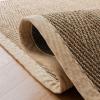 Safavieh Area Rug 6′ Round – Natural Fiber Collection – Natural & Black, Seagrass, Herringbone Pattern with Border (NF115C)(Natural/Ivory)