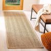 Safavieh Area Rug 6′ Round – Natural Fiber Collection – Natural & Black, Seagrass, Herringbone Pattern with Border (NF115C)(Natural/Navy Blue)