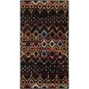 SAFAVIEH Amsterdam Collection Area Rug – 8′ x 10′, Ivory & Multi, Moroccan Boho Design, Non-Shedding & Easy Care, Ideal for High Traffic Areas in Living Room, Bedroom (AMS108K)(Black/Multi)