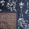 SAFAVIEH Area Rug 8×10 – Adirondack Collection – Large – Ivory & Silver, Distressed Vintage Floral Design, Non-Shedding & Easy to Clean, Ideal for Living Room, Bedroom, Dining Space (ADR109C)(Navy/Ivory)