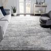 SAFAVIEH Area Rug 8×10 – Berber Shag Collection – Large – Grey Blue & Cream, Non-Shedding & Easy to Clean, Ideal for Living Room, Bedroom, Dining Space (BER219G)(Grey Blue/Cream)