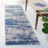 SAFAVIEH Area Rug 8×10 – Berber Shag Collection – Large – Grey Blue & Cream, Non-Shedding & Easy to Clean, Ideal for Living Room, Bedroom, Dining Space (BER219G)(Beige/Blue)