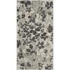 SAFAVIEH Area Rug 8×10 – Evoke Collection – Large – Grey & Gold, Floral Design, Non-Shedding & Easy Cleaning, Ideal for Living Room, Bedroom, Office, Dining Space (EVK236P)(Grey/Black)