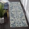 SAFAVIEH Area Rug 8×10 – Evoke Collection – Large – Ivory & Gold, Shabby Chic Oriental Design, Non-Shedding & Easy Cleaning, Ideal for Living Room, Bedroom, Office, Dining Space (EVK238S)(Ivory/Blue)