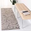 SAFAVIEH Area Rug 8×10 – Florida Shag Collection – Large – Cream & Blue, Scroll Design, Non-Shedding & Easy to Clean, High-Low Plush Pile, Ideal for Living Room, Bedroom, Dining Space (SG455-1165)(Grey/Light Blue)