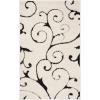 SAFAVIEH Area Rug 8×10 – Florida Shag Collection – Large – Cream & Blue, Scroll Design, Non-Shedding & Easy to Clean, High-Low Plush Pile, Ideal for Living Room, Bedroom, Dining Space (SG455-1165)(Ivory/Black)