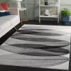 SAFAVIEH Area Rug 8×10 – Hollywood Collection – Large – Ivory & Blue, Mid-Century Modern Design, Non-Shedding & Easy Cleaning, Ideal for Living Room, Bedroom, Office, Dining Space (HLW703A)(Ivory/Grey)