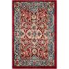 SAFAVIEH Area Rug 8×10 – Kashan Collection – Large – Ivory & Taupe, Traditional Oriental Design, Non-Shedding & Easy Cleaning, Ideal for Living Room, Bedroom, Office, Dining Space (KSN307A)(Red/Blue)