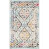 SAFAVIEH Area Rug 8×10 – Madison Collection – Large – Black & Yellow, Boho Diamond Distressed Design, Non-Shedding & Easy Cleaning, Ideal for Living Room, Bedroom, Office, Dining Space (MAD418Z)(Blue/Yellow)