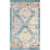SAFAVIEH Area Rug 8×10 – Madison Collection – Large – Black & Yellow, Boho Diamond Distressed Design, Non-Shedding & Easy Cleaning, Ideal for Living Room, Bedroom, Office, Dining Space (MAD418Z)(Dark Blue/Yellow)