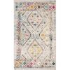 SAFAVIEH Area Rug 8×10 – Madison Collection – Large – Black & Yellow, Boho Diamond Distressed Design, Non-Shedding & Easy Cleaning, Ideal for Living Room, Bedroom, Office, Dining Space (MAD418Z)(Grey/Yellow)