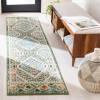 SAFAVIEH Area Rug 8×10 – Madison Collection – Large – Black & Yellow, Boho Diamond Distressed Design, Non-Shedding & Easy Cleaning, Ideal for Living Room, Bedroom, Office, Dining Space (MAD418Z)(Green/Beige)