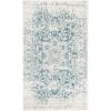 SAFAVIEH Area Rug 8×10 – Madison Collection – Large – Cream & Navy, Snowflake Medallion Distressed Design, Non-Shedding & Easy Cleaning, Ideal for Living Room, Bedroom, Office, Dining Space (MAD603D)(Teal/Ivory)