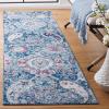 SAFAVIEH Area Rug 8×10 – Madison Collection – Large – Cream & Turquoise, Boho Chic Glam Paisley Design, Non-Shedding & Easy Cleaning, Ideal for Living Room, Bedroom, Office, Dining Space (MAD600E)(Blue/Grey)