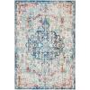 SAFAVIEH Area Rug 8×10 – Madison Collection – Large – Ivory & Orange, Boho Chic Medallion Distressed Design, Non-Shedding & Easy Cleaning, Ideal for Living Room, Bedroom, Dining Space (MAD447A)(Navy/Light Blue)