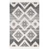 SAFAVIEH Area Rug 8×10 – Moroccan Tassel Shag Collection – Large – Grey & Ivory, Boho Design, Non-Shedding & Easy Cleaning, Plush Pile, Ideal for Living Room, Bedroom, Dining Space (MTS664G)(Grey/Ivory)