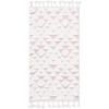 SAFAVIEH Area Rug 8×10 – Moroccan Tassel Shag Collection – Large – Ivory & Brown, Non-Shedding & Easy to Clean, Plush High-Low Texture, Ideal for Living Room, Bedroom, Dining Space (MTS688A)(Ivory/Pink)