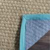 SAFAVIEH Area Rug 8×10 – Natural Fiber Collection – Large – Natural & Beige, Seagrass, Basketweave Pattern (NF114A)(Natural/Teal)