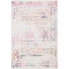 SAFAVIEH Area Rug 8×10 – Tulum Collection – Large – Ivory & Black, Moroccan Boho Distressed Design, Non-Shedding & Easy to Clean, Ideal for Living Room, Bedroom, Dining Space (TUL268D)(Ivory/Fuchsia)