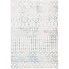 SAFAVIEH Area Rug 8×10 – Tulum Collection – Large – Navy & Ivory, Moroccan Boho Distressed Design, Non-Shedding & Easy to Clean, Ideal for Living Room, Bedroom, Dining Space (TUL270N)(Ivory/Turquoise)