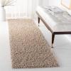 SAFAVIEH Athens Shag Collection Area Rug – 5’1″ x 7’6″, Dark Grey, Non-Shedding & Easy to Clean, Ideal for Living Room, Bedroom, Dining Space (SGA119C)(Beige)