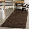 SAFAVIEH Athens Shag Collection Area Rug – 5’1″ x 7’6″, Dark Grey, Non-Shedding & Easy to Clean, Ideal for Living Room, Bedroom, Dining Space (SGA119C)(Brown)