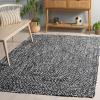 SAFAVIEH Braided Collection Accent Rug – 3′ x 5′, Red & Multi, Handmade Woven Cotton, Boho Reversible Style, Ideal for Living Room, Bedroom (BRD210A)(Black/Ivory)