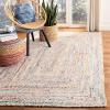 SAFAVIEH Braided Collection Accent Rug – 3′ x 5′, Red & Multi, Handmade Woven Cotton, Boho Reversible Style, Ideal for Living Room, Bedroom (BRD210A)(Ivory/Multi)