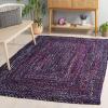 SAFAVIEH Braided Collection Accent Rug – 3′ x 5′, Red & Multi, Handmade Woven Cotton, Boho Reversible Style, Ideal for Living Room, Bedroom (BRD210A)(Purple/Blue)
