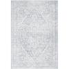 SAFAVIEH Brentwood Collection Area Rug – 8′ x 10′, Navy & Light Grey, Medallion Distressed Design, Non-Shedding & Easy Care, Ideal for High Traffic Areas in Living Room, Bedroom (BNT832M)(Light Grey/Ivory)