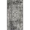 SAFAVIEH Evoke Collection Area Rug – 5’1″ x 7’6″, Blue & Ivory, Distressed Design, Non-Shedding & Easy to Clean, Ideal for Living Room, Bedroom, Dining Space (EVK256C)(Black/Grey)