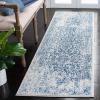 SAFAVIEH Evoke Collection Area Rug – 5’1″ x 7’6″, Blue & Ivory, Distressed Design, Non-Shedding & Easy to Clean, Ideal for Living Room, Bedroom, Dining Space (EVK256C)(Ivory/Navy)
