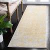 SAFAVIEH Evoke Collection Area Rug – 5’1″ x 7’6″, Blue & Ivory, Distressed Design, Non-Shedding & Easy to Clean, Ideal for Living Room, Bedroom, Dining Space (EVK256C)(Ivory/Gold)