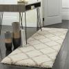 SAFAVIEH Hudson Shag Collection Area Rug – 5’3″ x 7’6″, Ivory & Grey, Modern Trellis Design, Non-Shedding & Easy Care, 2-inch Thick Ideal for High Traffic Areas in Living Room, Bedroom (SGH281A)(Ivory/Beige)