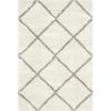 SAFAVIEH Hudson Shag Collection Area Rug – 5’3″ x 7’6″, Ivory & Grey, Modern Trellis Design, Non-Shedding & Easy Care, 2-inch Thick Ideal for High Traffic Areas in Living Room, Bedroom (SGH281A)(Ivory/Grey)