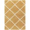 SAFAVIEH Hudson Shag Collection Area Rug – 5’3″ x 7’6″, Ivory & Grey, Modern Trellis Design, Non-Shedding & Easy Care, 2-inch Thick Ideal for High Traffic Areas in Living Room, Bedroom (SGH281A)(Gold/Ivory)