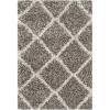 SAFAVIEH Hudson Shag Collection Area Rug – 5’3″ x 7’6″, Ivory & Grey, Modern Trellis Design, Non-Shedding & Easy Care, 2-inch Thick Ideal for High Traffic Areas in Living Room, Bedroom (SGH281A)(Grey/Ivory)