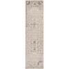 SAFAVIEH Madison Collection Area Rug – 6’7″ Square, Cream & Blue, Boho Chic Distressed Medallion Design, Non-Shedding & Easy to Clean, Ideal for Living Room, Bedroom, Dining Space (MAD473B)(Ivory/Beige Grey)