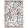 SAFAVIEH Madison Collection Area Rug – 6’7″ Square, Cream & Blue, Boho Chic Distressed Medallion Design, Non-Shedding & Easy to Clean, Ideal for Living Room, Bedroom, Dining Space (MAD473B)(Cream/Blue)