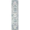 SAFAVIEH Madison Collection Area Rug – 6’7″ Square, Cream & Blue, Boho Chic Distressed Medallion Design, Non-Shedding & Easy to Clean, Ideal for Living Room, Bedroom, Dining Space (MAD473B)(Ivory/Grey)